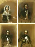 Henry Smith, Untitled, ARTISTS FAMILY - FOUR PORTRAITS, chalk on paper