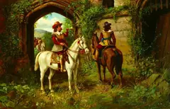 The Trumpeted Arrival by David W. Haddon, Oil on canvas, offered Mar 2005