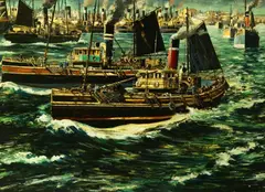 Clarence E. Blackburn, Sailing Out, Oil on board