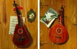 Frederick V. Bailey, Trompe L'Oeil Lutes : Two Works, Oil on panel