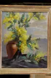 K. Sanadze, Still Life with Mimosas, Oil on canvas