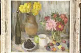 V. A. Aldoshin, Still Life with Fruit and Flowers, Oil on canvas