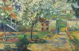 L'Escalier D'Eragny by Lucien Pissarro, Oil on canvas, sold Mar 2005