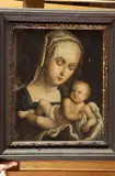 Untitled by Continental School, MOTHER AND CHILD, oil on panel, sold Mar 2005