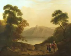 Richard Wilson, Untitled, ITALIAN VIEW WITH FIGURES, oil on canvas