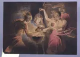 Henry Fuseli, Untitled, THE THREE WITCHES, graphite and watercolor on paper