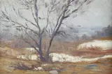 Morris Hall Pancoast, Winter Landscape, Oil on canvas