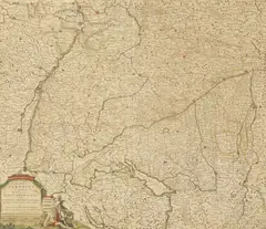 Theodore Danckerts, Suevicus and Wirtenberg (Germany), Engraving with hand coloring