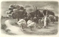 Doris Lee, Strawberry Pickers, Lithograph