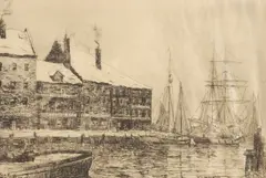 Frederick Leo Hunter, Peck Slip, Etching
