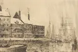 Frederick Leo Hunter, Peck Slip, Etching
