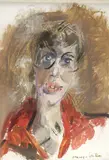 Margo Veillon, Portrait of Miriam Tannhauser, 1983, Oil on board