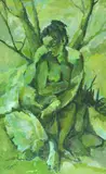 Green Nude by American School, Oil on canvas, offered Apr 2005