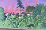 David Allen, Sunset, Oil on canvas
