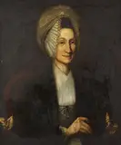 Untitled by American School, PORTRAIT OF GENTLE LADY IN LACE BONNET, oil on canvas, sold Apr 2005