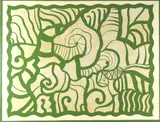Steven Leavitt, Green Composition, Oil on canvas