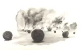 Philippe Ségéral, Fall Burning, Graphite on paper