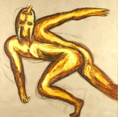 Untitled by Guy Augeri, Oil and encaustic on canvas, offered Apr 2005