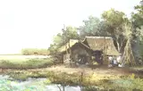 Anonymous, Village, VILLAGE, oil on canvas, unsigned