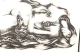 Twan Dachene, Untitled, NUDE IN GRISAILLE, oil on canvas, unsigned