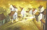 Buu Lam, Long Hue Village, Oil and sand on board