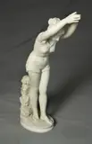 American School, Diving Woman in 1930'S Bathing Suit, Marble. - Height: 31"