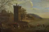 Continental School, River Landscape with Figures