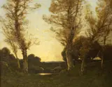 Henri Harpignies, Barbizon Landscape