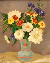 Andrée Ruellan, Little Zinnias, Oil on board
