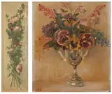 Untitled by English School, SPRAY OF PINK ROSES, oil on canvas, offered Jun 2005