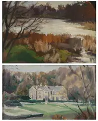 James Hewitt, Harvest Cottage, Both oil on board