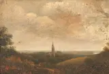 James Patchell Chettle, Untitled, CHURCH IN THE VALLEY, oil on panel