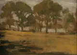 Joanne Pemberton-Longman, Trees, Oil on board