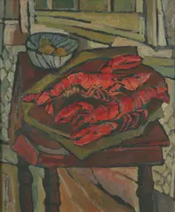 Erwin Wending, Untitled, LOBSTERS, oil on canvas