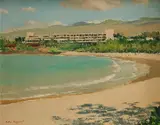 Peter Hayward, Coastal View, Oil on canvas