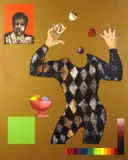 Robert S. Cohen, Juggler with Fruit Bowl, Oil on canvas