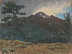 Ruth L. Osgood, Mountain in Colorado, Oil on board