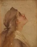 Nellie Dubois Boyle, Girl in Lilac, Oil on canvas
