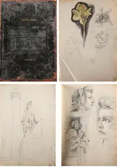 Stanislav Rembski, A SKETCHBOOK, approximately thirty (30) pencil drawings, sketches, and studies, Six (6) watercolor sketches