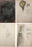 Stanislav Rembski, A SKETCHBOOK, approximately thirty (30) pencil drawings, sketches, and studies, Six (6) watercolor sketches