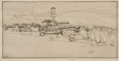 Ernest D. Roth, View of Segovia, Etching - Plate: 6 1/2 in. x 12 1/4 in