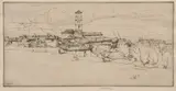 Ernest D. Roth, View of Segovia, Etching - Plate: 6 1/2 in. x 12 1/4 in
