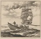 Gordon Grant, Whalers at Sea with Whaling Ship