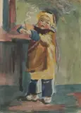 Untitled by American School, CHILD IN CHINATOWN, watercolor, offered Jun 2005