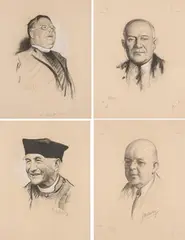 Samuel Johnson Woolf, Rt, Charcoal drawings heightened with white chalk