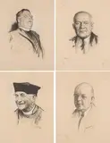 Samuel Johnson Woolf, Rt, Charcoal drawings heightened with white chalk
