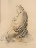 Mariette Lydis, Mother and Child, Graphite on paper