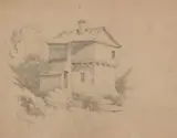 Edward Sickert, Old House, Graphite on paper