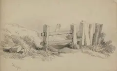 Edward Sickert, The Old Fence, Graphite on paper
