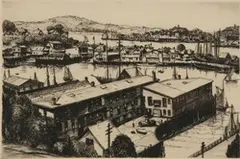 Max Kuehne, Rocky Neck, Etching